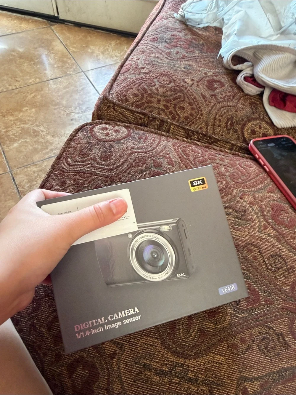 Black 8K Compact Digital Camera with Powerful Zoom